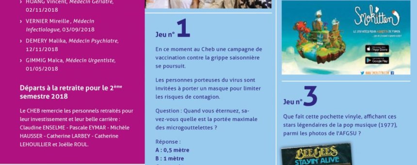 NOUVEAU MÉDECINS et JOUEZ AVEC NOUS 