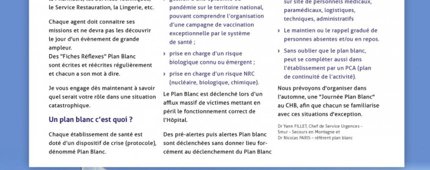 LE PLAN BLANC