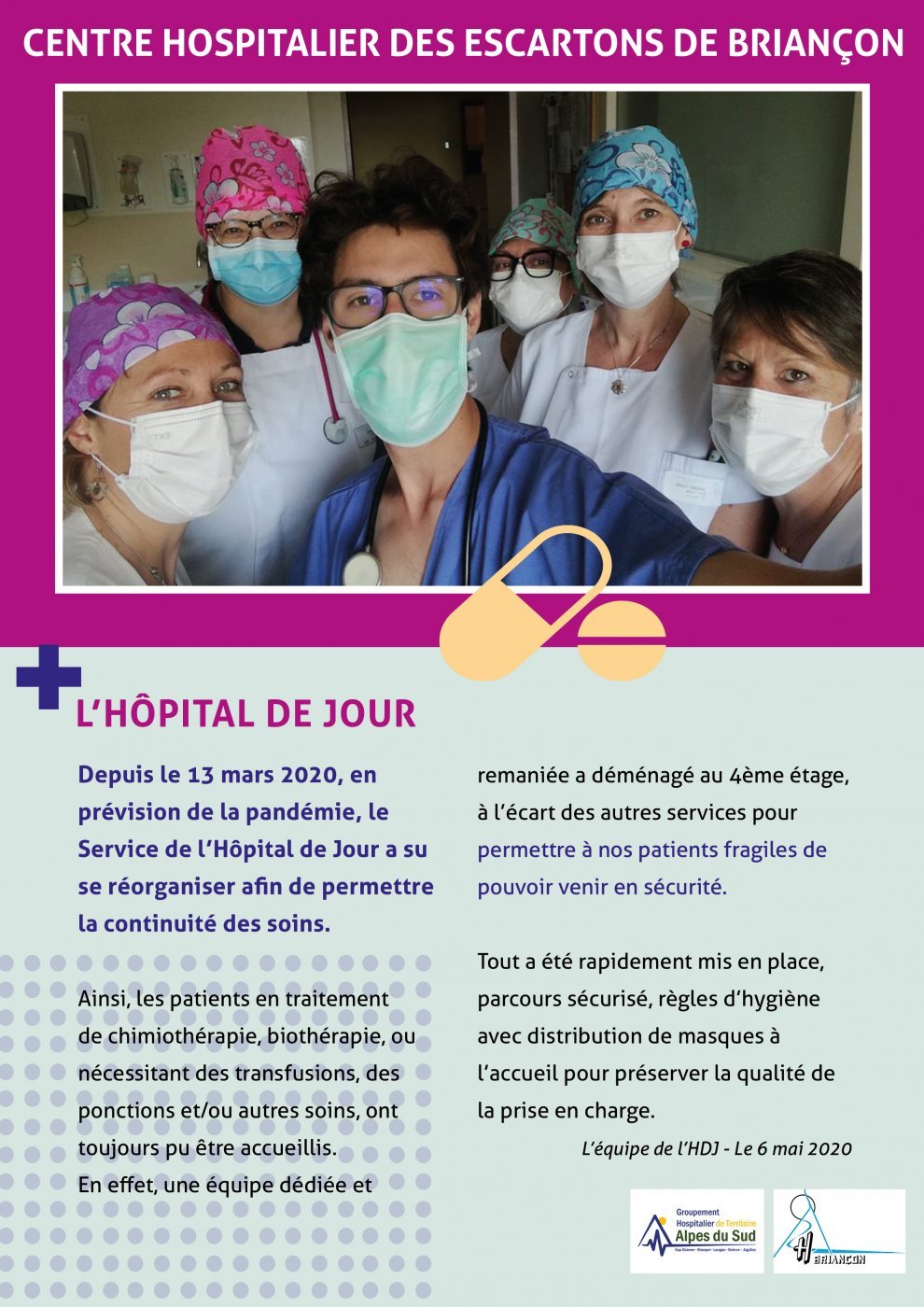 L'HÔPITAL DU JOUR Centre Hospitalier des Escartons de Briançon