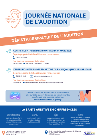 Affiche journée nationale de l'audition 2025